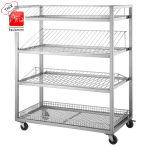 ترولی آبچکان ۴ طبقه با سبد 